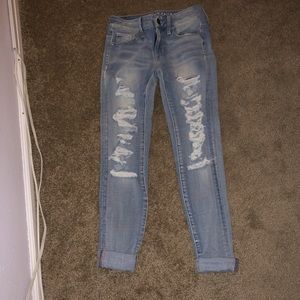 american eagle ripped jeans